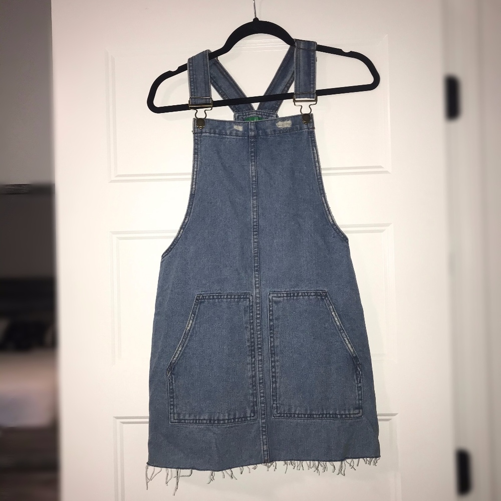 Denim overall dress